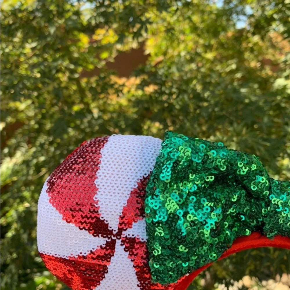 Disney Peppermint Candy Christmas Ears Headband